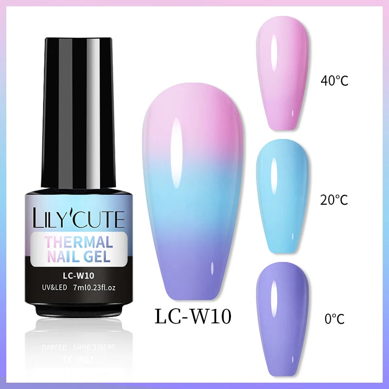 7ml Thermal Color-Changing Gel Nail Polish – Temperature Reactive Vernis with Matte & Bright Effect