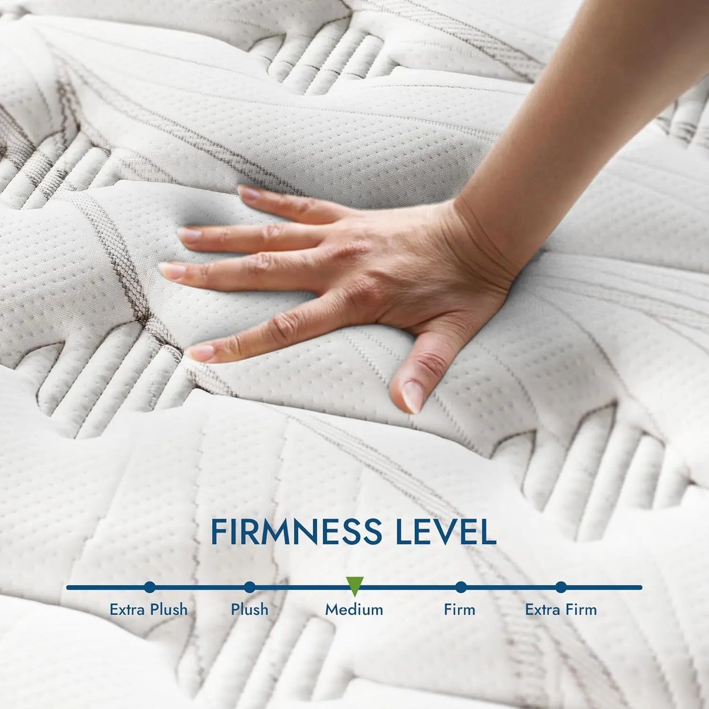 10-Inch King Size Hybrid Cooling Gel Memory Foam Mattress with Pocket Springs – Medium Firm Comfort