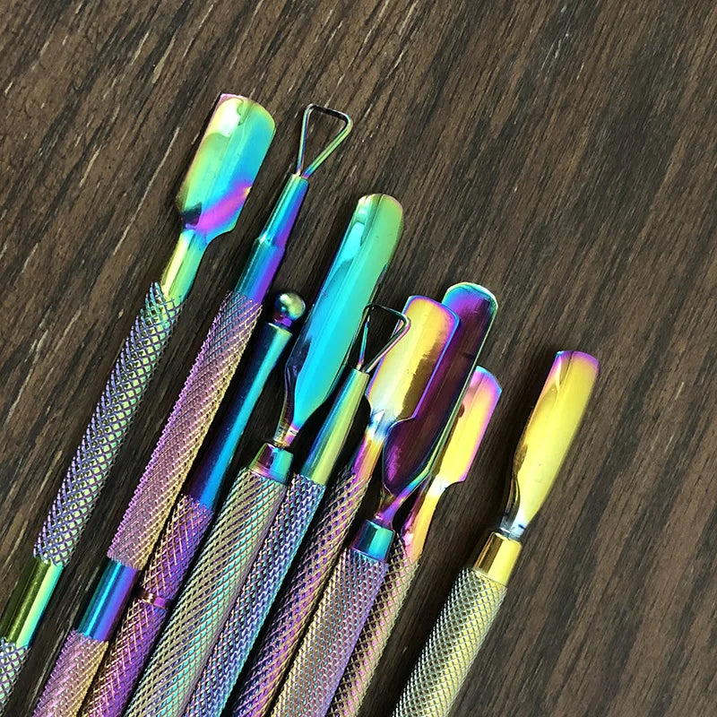 Stainless Steel Double-Ended Cuticle Pusher – Gel Nail Polish Remover & Dead Skin Scraper for Fingernail and Toenail Care