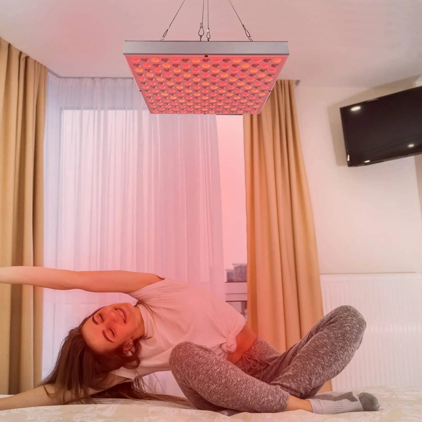 45W Red LED Light Therapy Panel – 660nm Deep Red and 850nm Near Infrared Combo for Skin Tightening, Lifting, and Rejuvenation