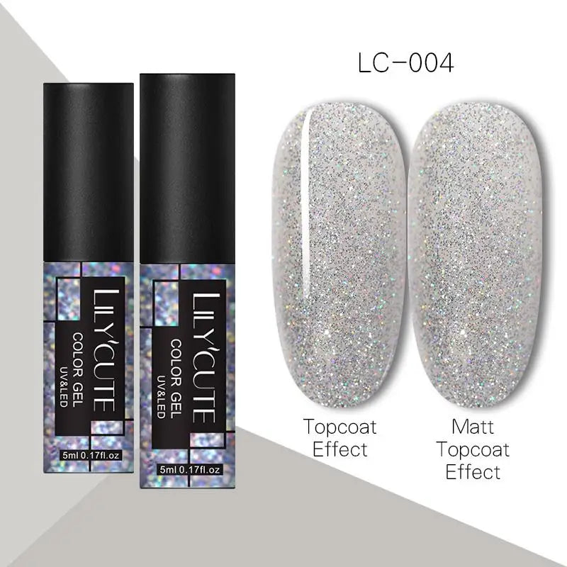 5ml Metallic Gold & Silver Liner Gel – Super Bright Mirror Nail Art Drawing Gel for French Tips & Design