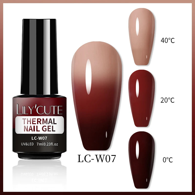 7ml Thermal Color-Changing Gel Nail Polish – Temperature Reactive Vernis with Matte & Bright Effect