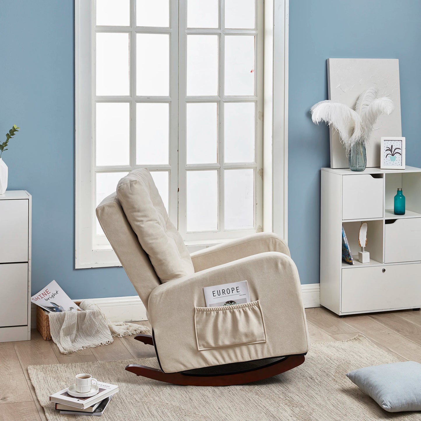 Adjustable Single Tatami Recliner Chair – Minimalist Lazy Sofa for Living Room, Bedroom or Balcony