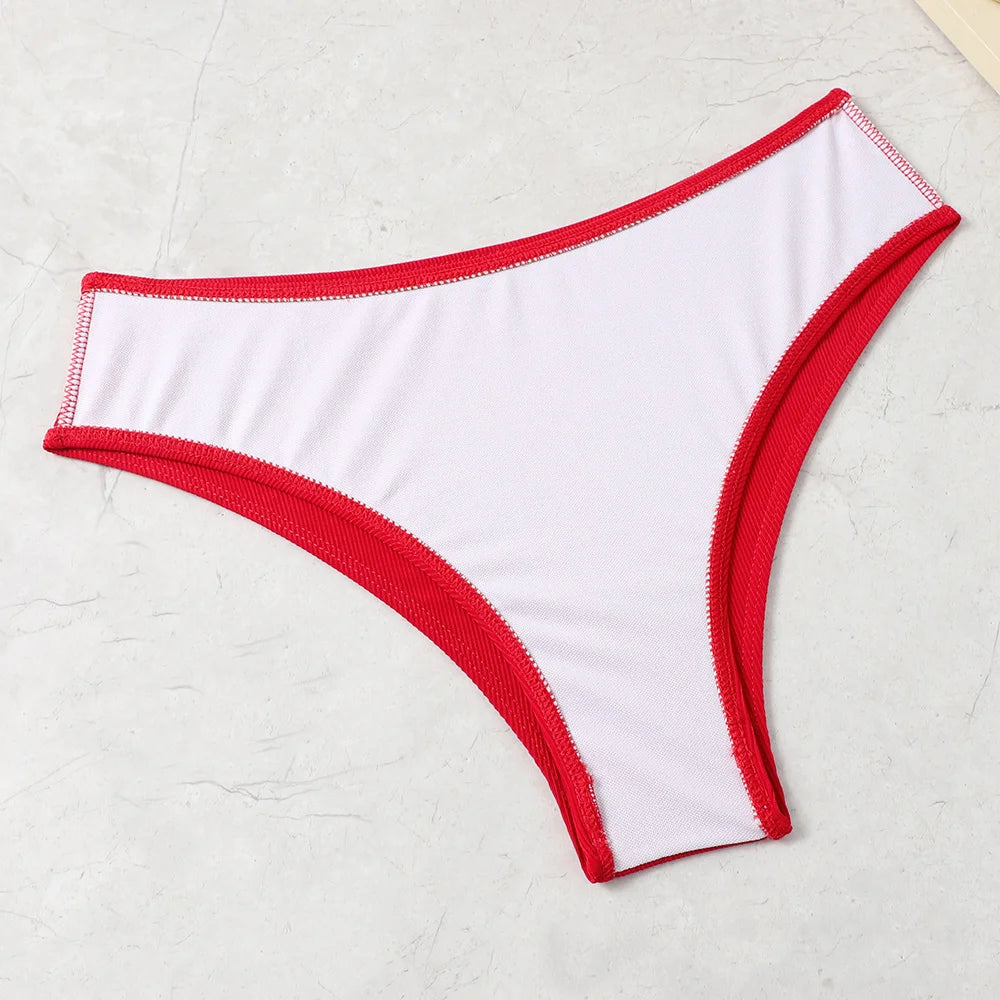 Soft Ice Silk Low Waist Bikini Set – Sexy Split Beachwear with Wire-Free Support and Padding