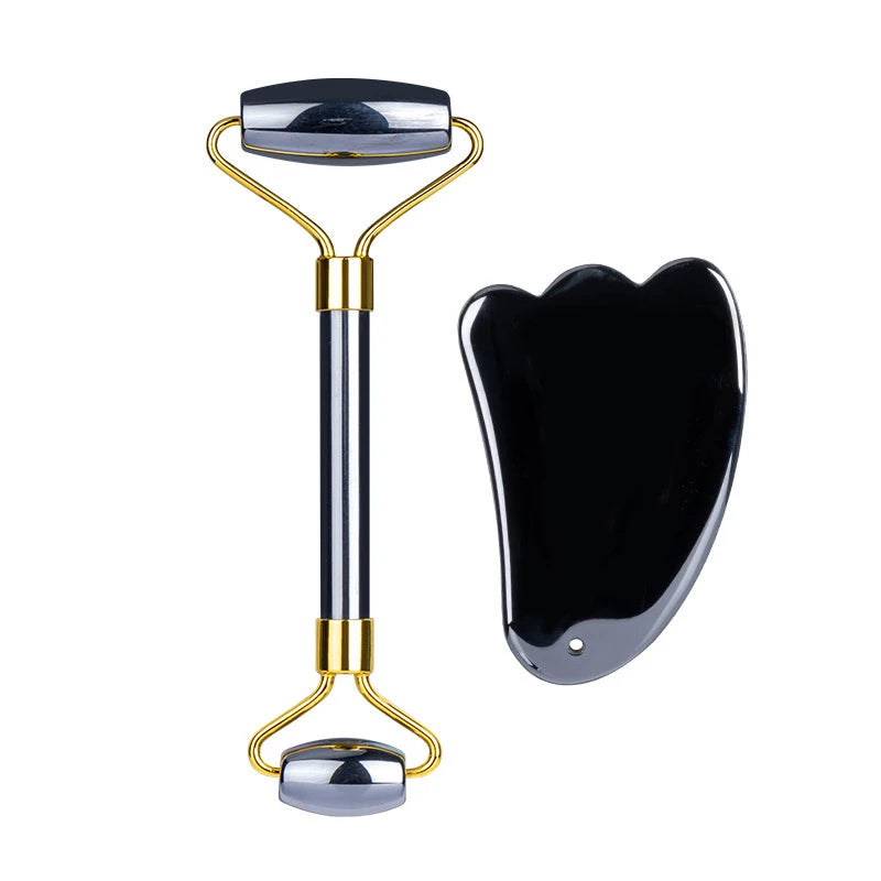 Terahertz Crystal Gua Sha a and Scraper Set – Manual Facial and Body Massage Tool for Skin Care, Relaxation, and Detox