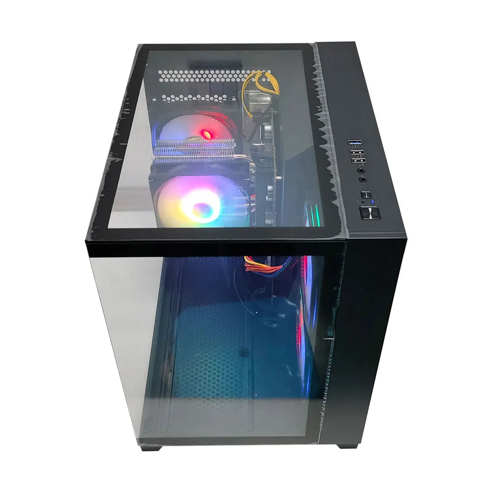 All-in-One Desktop Computer Setup – AMD Ryzen 5, SSD+HDD Storage, 16:9 LED Display, Gaming & Office Use