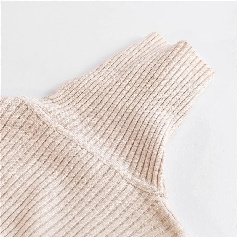Women's Winter Knitted Turtleneck Sweater – Slim Fit Cotton Polo-Neck Pullover for Casual Cold Weather Outfits