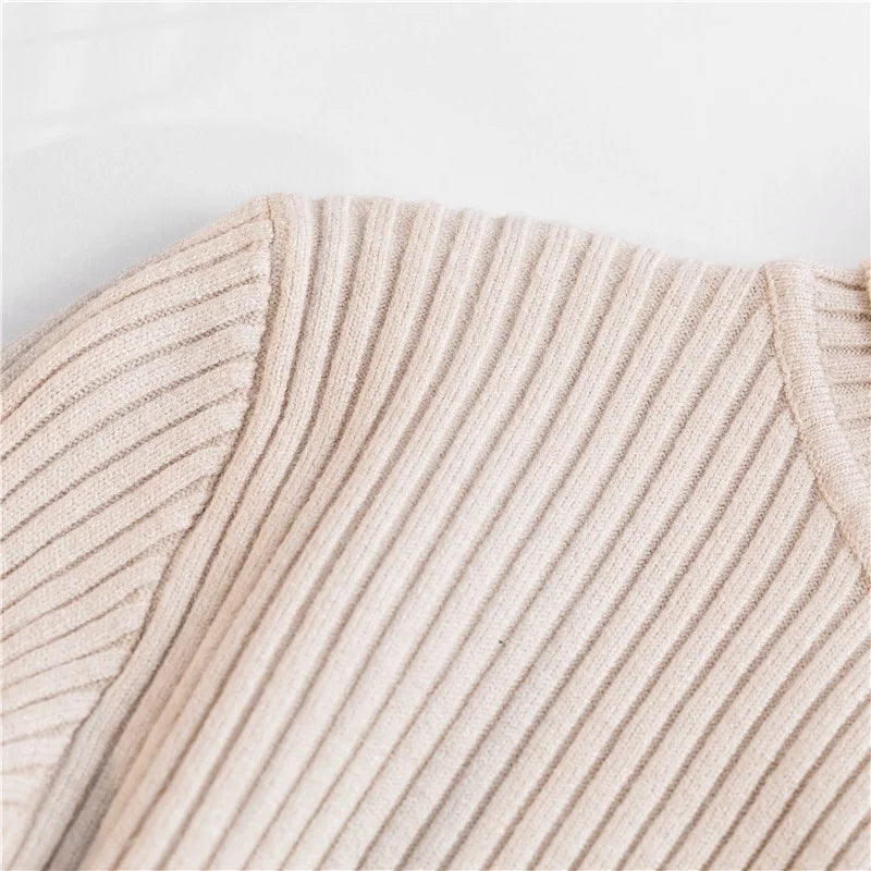 Women's Winter Knitted Turtleneck Sweater – Slim Fit Cotton Polo-Neck Pullover for Casual Cold Weather Outfits