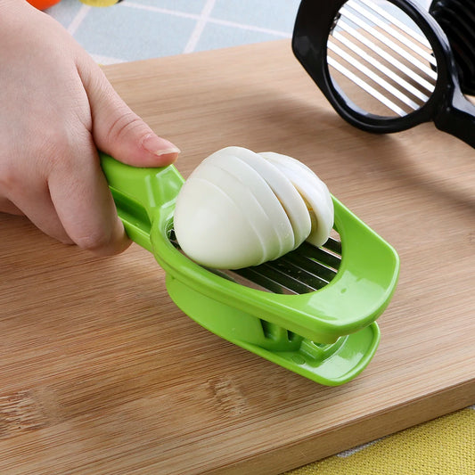 Stainless Steel Handheld Egg Slicer & Fruit Cutter – Multi-Function Kitchen Tool for Mushrooms, Kiwi, Tomato, and More