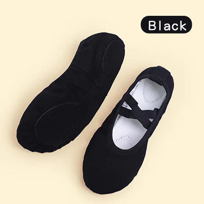 Canvas Ballet Slippers for Girls & Women – Soft Sole Gymnastics and Dance Practice Shoes