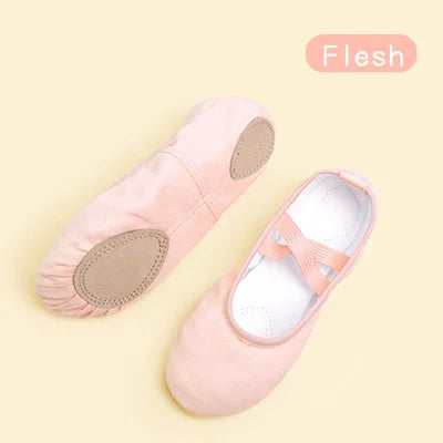 Canvas Ballet Slippers for Girls & Women – Soft Sole Gymnastics and Dance Practice Shoes