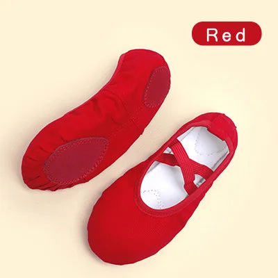 Canvas Ballet Slippers for Girls & Women – Soft Sole Gymnastics and Dance Practice Shoes