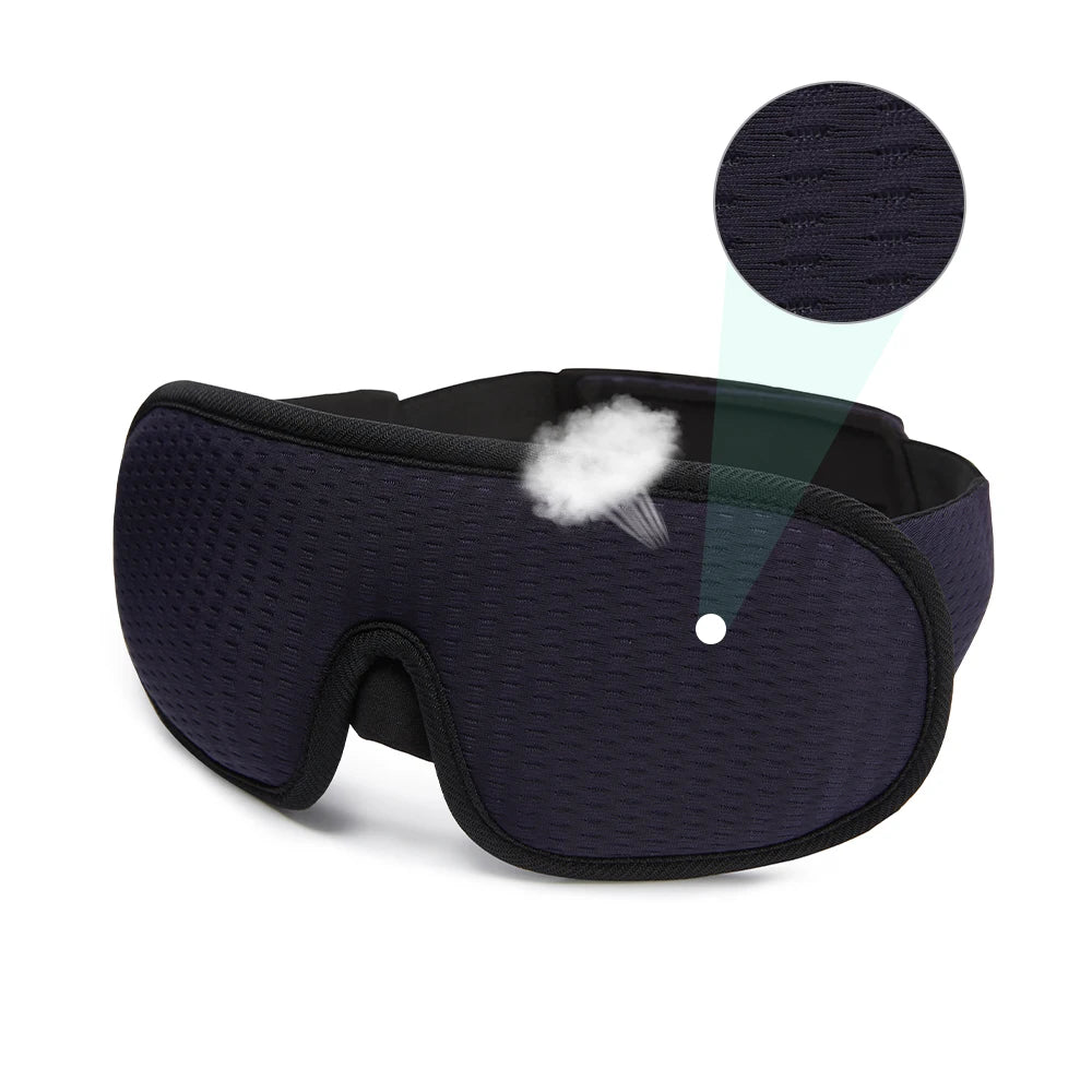 3D Contoured Sleep Mask – Light-Blocking Memory Foam Eye Shade for Deep, Comfortable Rest