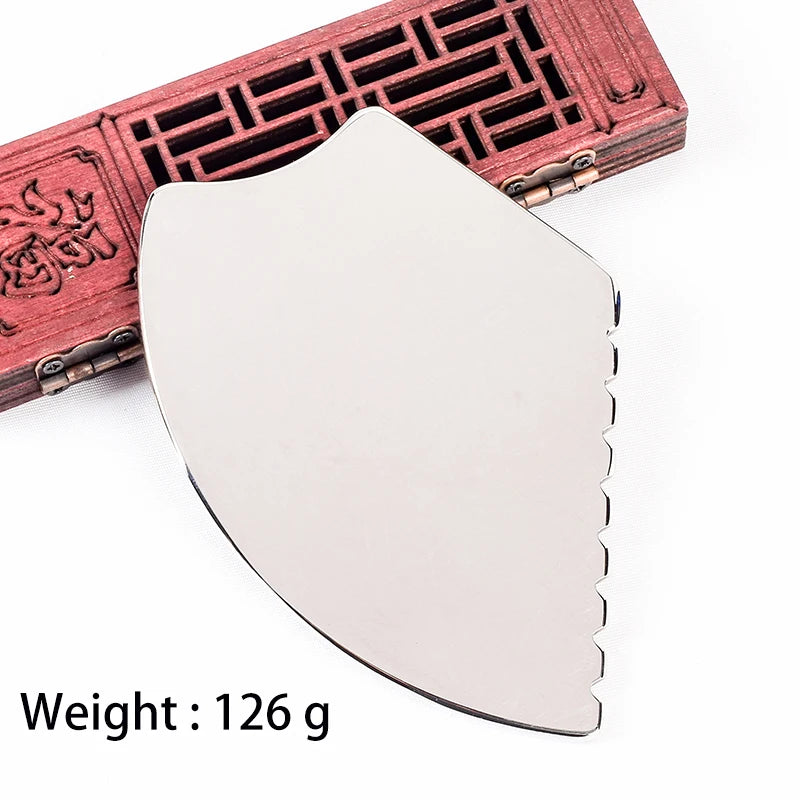 Stainless Steel Facial Roller & Gua Sha Set – Skin Detox, Anti-Wrinkle Massager for Face and Neck Beauty Care