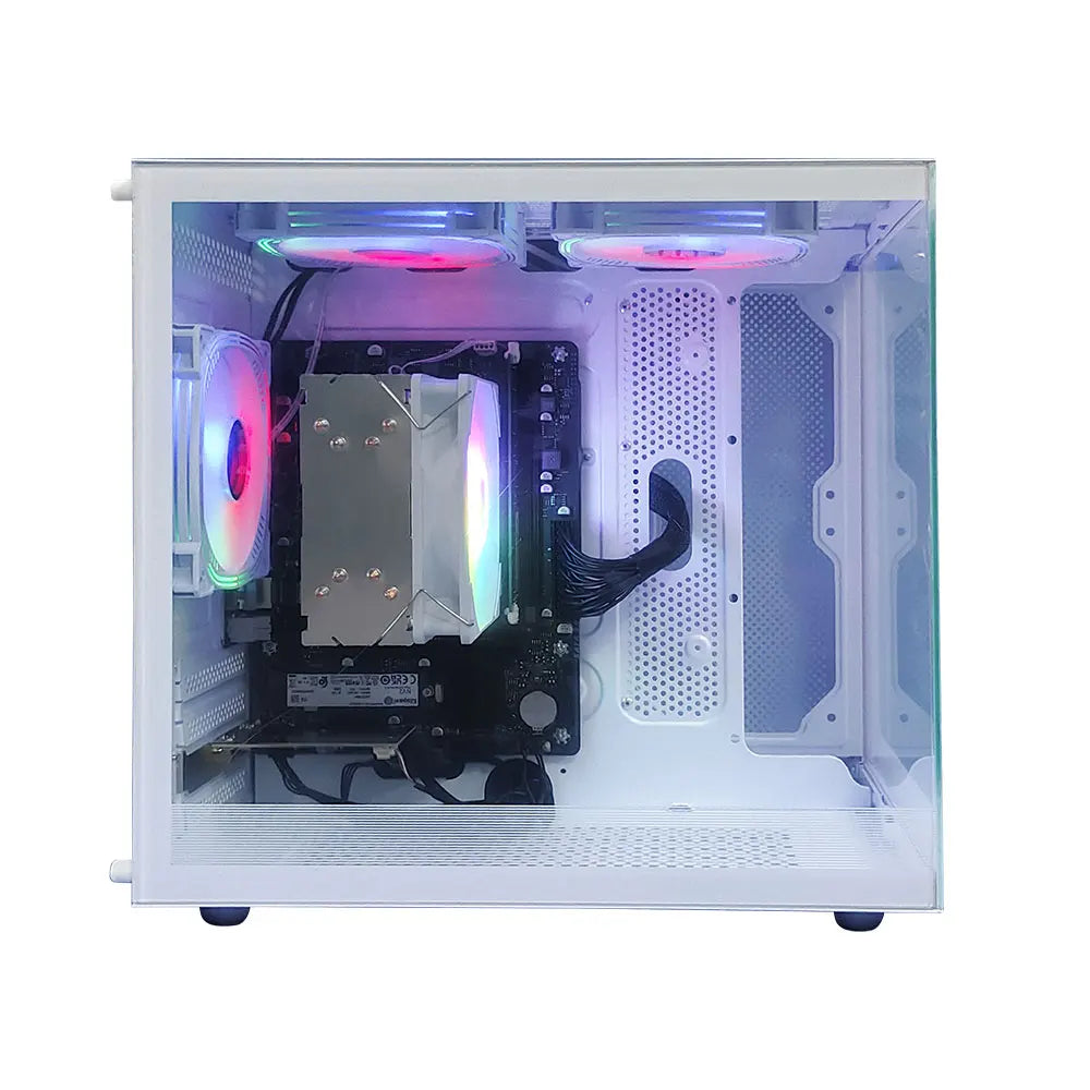 Affordable Prebuilt Full Gaming PC Setup – Custom Desktop Computer with SSD+HDD Storage, LED Display Output, and DDR4 RAM