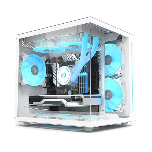 Affordable Prebuilt Full Gaming PC Setup – Custom Desktop Computer with SSD+HDD Storage, LED Display Output, and DDR4 RAM