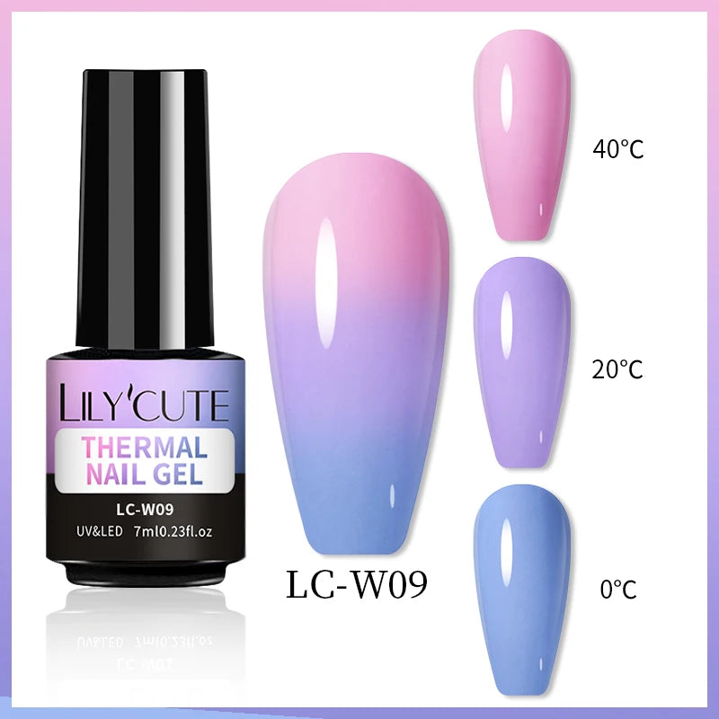 7ml Thermal Color-Changing Gel Nail Polish – Temperature Reactive Vernis with Matte & Bright Effect