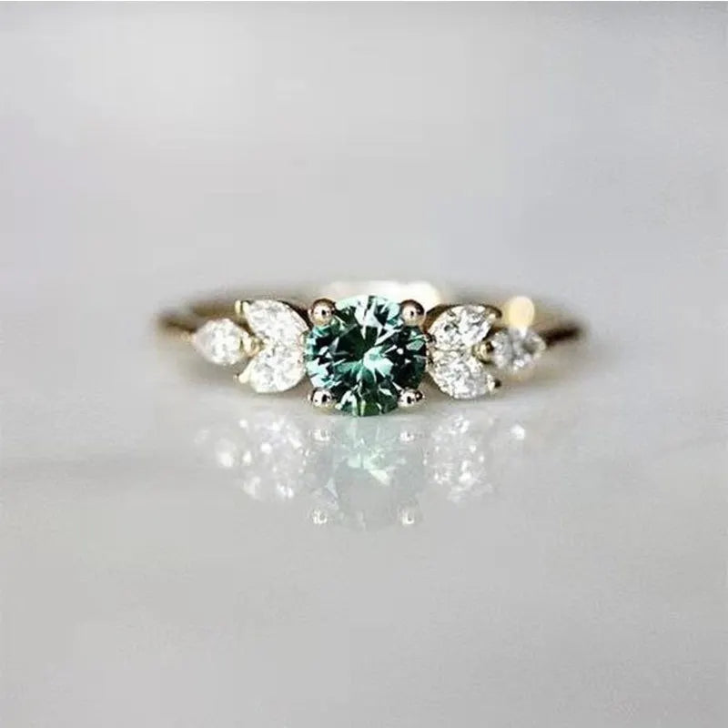 925 Sterling Silver Emerald Ring with Full High Carbon Diamonds – Sparkling Cocktail Ring for Women, Wedding & Party Fine Jewelry