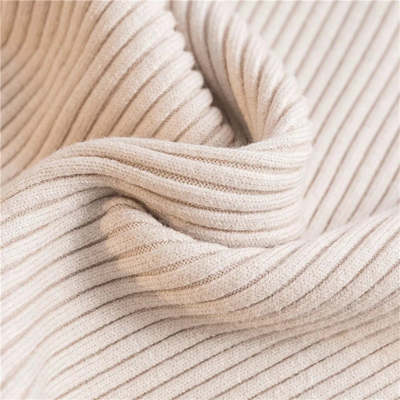 Women's Winter Knitted Turtleneck Sweater – Slim Fit Cotton Polo-Neck Pullover for Casual Cold Weather Outfits