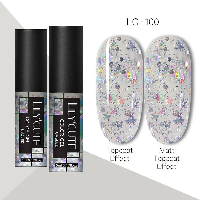 5ml Metallic Gold & Silver Liner Gel – Super Bright Mirror Nail Art Drawing Gel for French Tips & Design