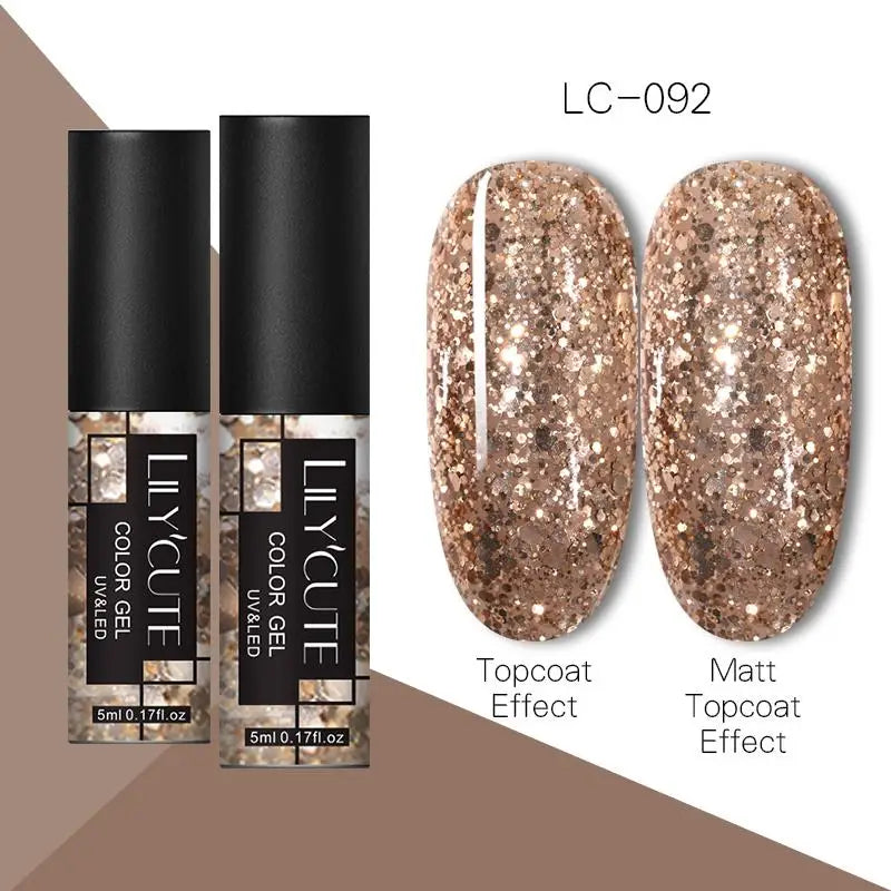 5ml Metallic Gold & Silver Liner Gel – Super Bright Mirror Nail Art Drawing Gel for French Tips & Design