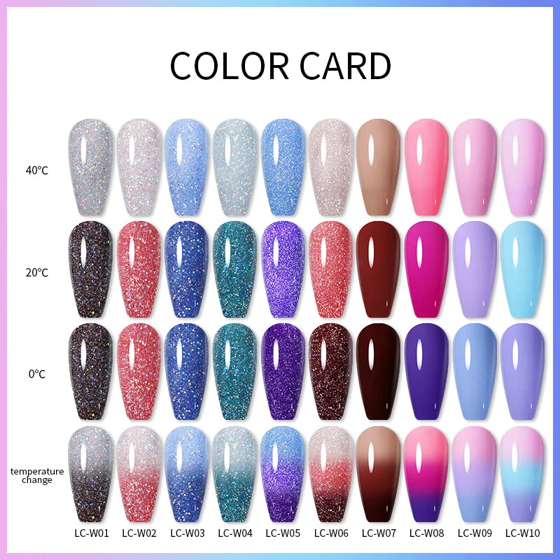 7ml Thermal Color-Changing Gel Nail Polish – Temperature Reactive Vernis with Matte & Bright Effect