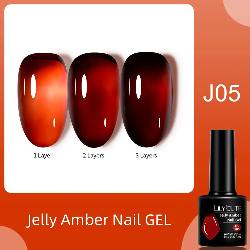 7ml Purple Red Glitter Gel Nail Polish – Soak Off UV Semi-Permanent Varnish for DIY Winter Nail Art