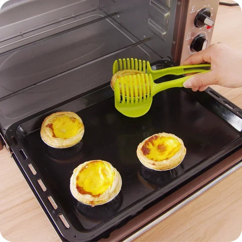 Stainless Steel Handheld Fruit and Vegetable Slicer – Orange, Lemon, Tomato, Onion Cutter Clip for Kitchen Prep