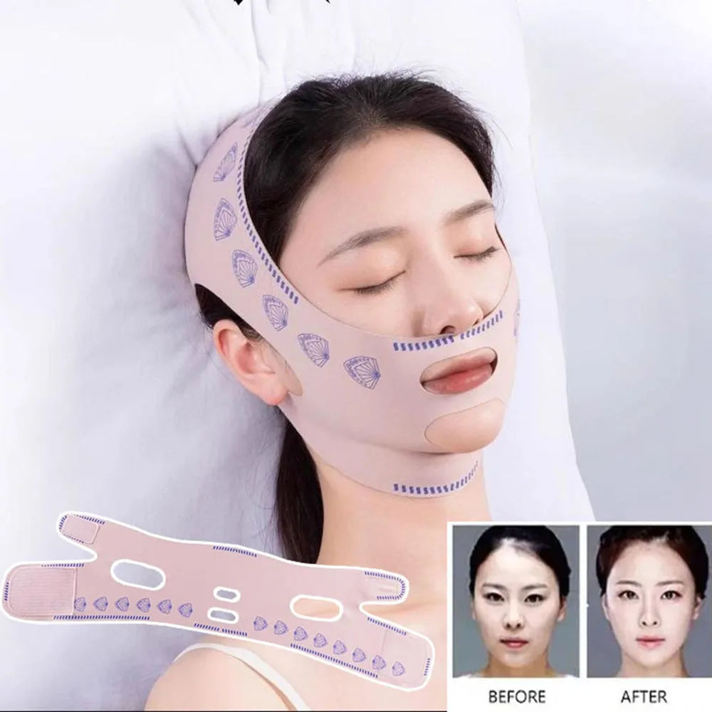 V-Line Face Lifting Bandage – Breathable Sleeping Facial Shaper for Anti-Wrinkle & Skin Firming Care