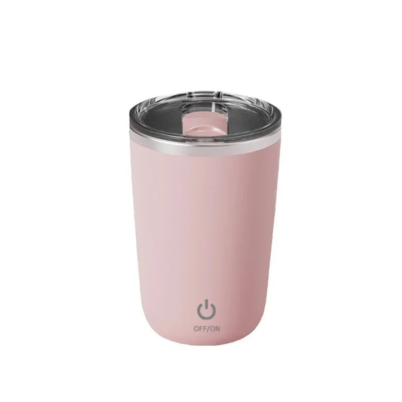 304 Stainless Steel Self-Stirring Mug – Rechargeable Automatic Magnetic Coffee Mixer Cup, 340ml Smart Water Bottle