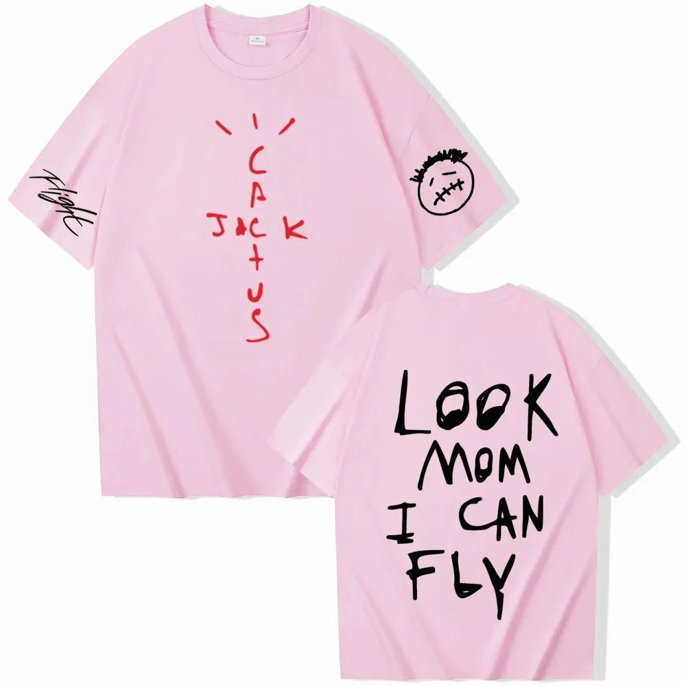 Y2K Letter Print Cotton T-Shirt – Summer Fashion Short Sleeve Tee for Men and Women