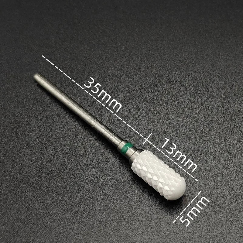 Ceramic Nail Drill Bit – 3/32" Carbide Milling Cutter for Electric Nail Drill, Manicure, Pedicure & Callus Care