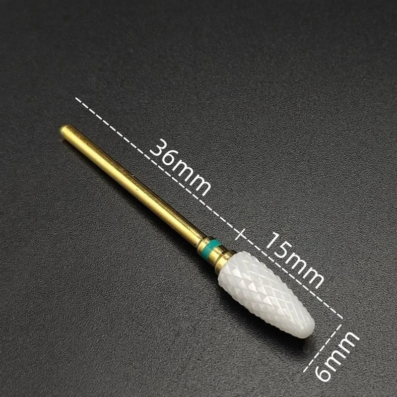 Ceramic Nail Drill Bit – 3/32" Carbide Milling Cutter for Electric Nail Drill, Manicure, Pedicure & Callus Care