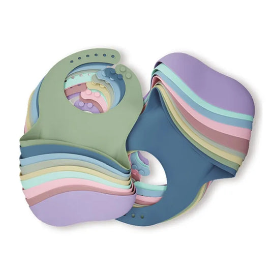 Waterproof Silicone Baby Bib – Adjustable Soft Cartoon Bib for Toddlers (1–3Y, Unisex)