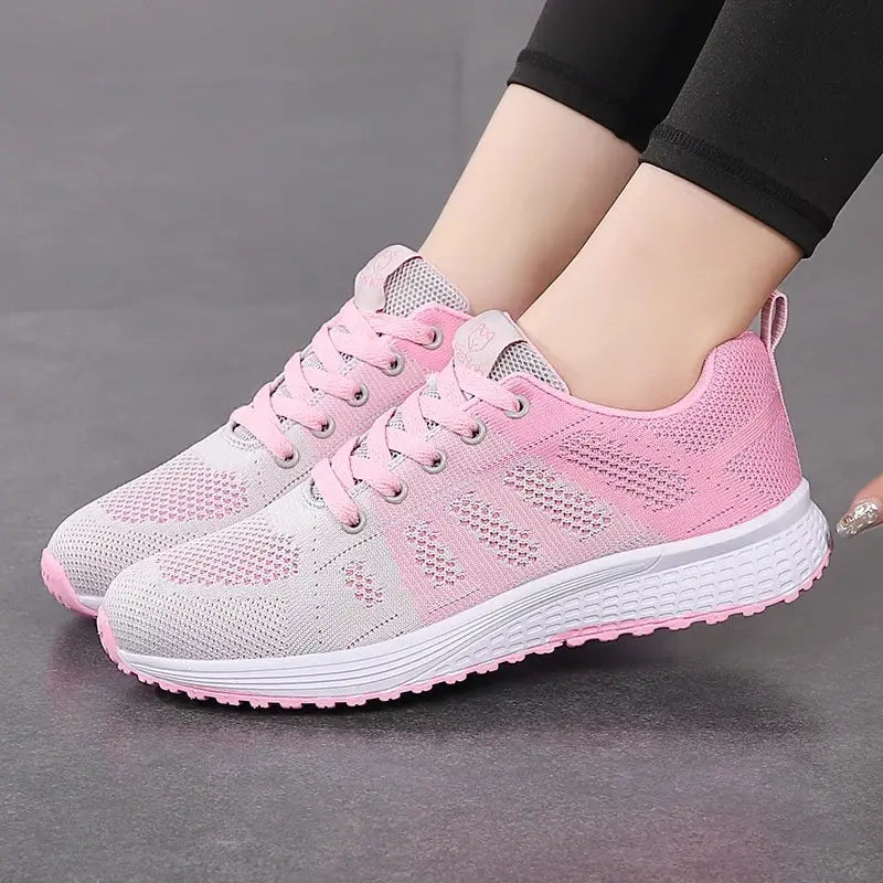Women’s Lightweight Running Shoes – Breathable Lace-Up Sneakers with EVA Cushion, Comfortable Stability Trainers for Jogging, Tennis & Daily Wear