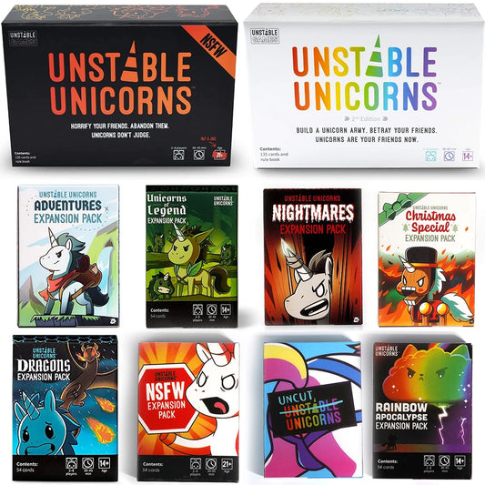 Unstable Unicorns Card Game – English Edition Family Party Strategy Game Expansion & Base Version