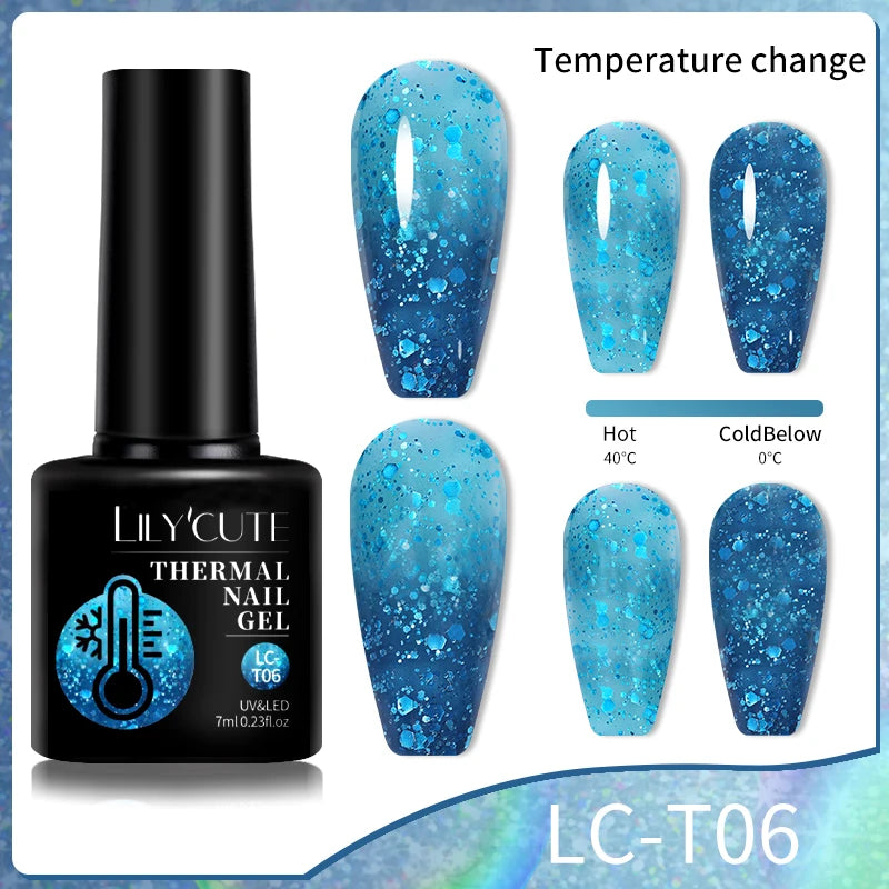 7ml Thermal Color-Changing Gel Nail Polish – Temperature Reactive Vernis with Matte & Bright Effect