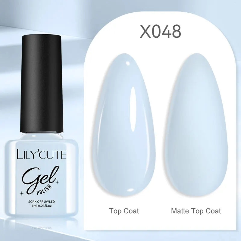 7ml Nail Gel Polish – 125 Solid Colors, Soak-Off UV LED Semi-Permanent Gel for Manicure