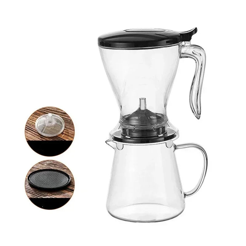 600ml Pour Over Coffee Dripper – Hand Brew Espresso Pot with Reusable Filter for Tea & Coffee