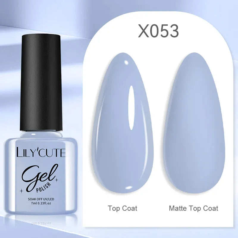7ml Nail Gel Polish – 125 Solid Colors, Soak-Off UV LED Semi-Permanent Gel for Manicure