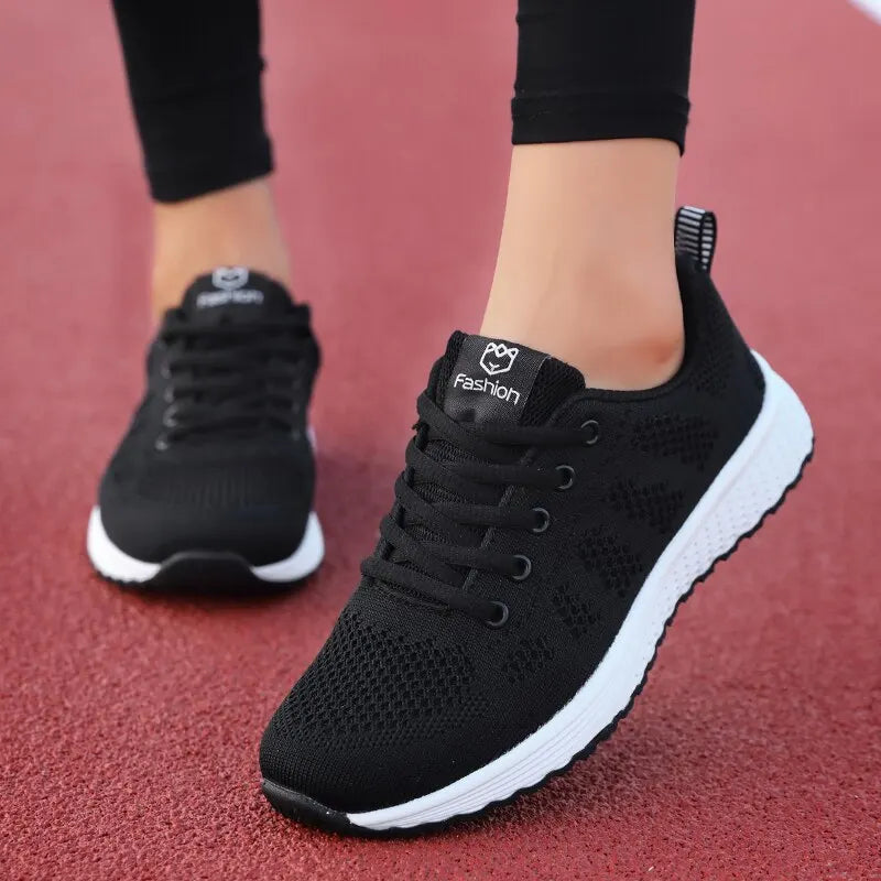 Women’s Lightweight Running Shoes – Breathable Lace-Up Sneakers with EVA Cushion, Comfortable Stability Trainers for Jogging, Tennis & Daily Wear