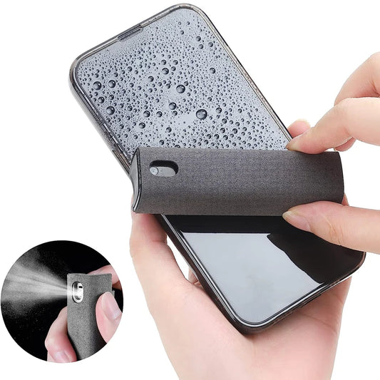 2-in-1 Microfiber Screen Cleaner Spray Bottle – Portable Cleaning Tool for Phone, Tablet, Laptop & TV Screens