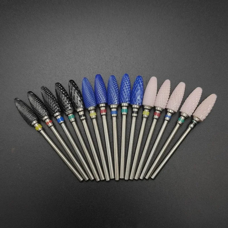 Ceramic Nail Drill Bit – 3/32" Carbide Milling Cutter for Electric Nail Drill, Manicure, Pedicure & Callus Care