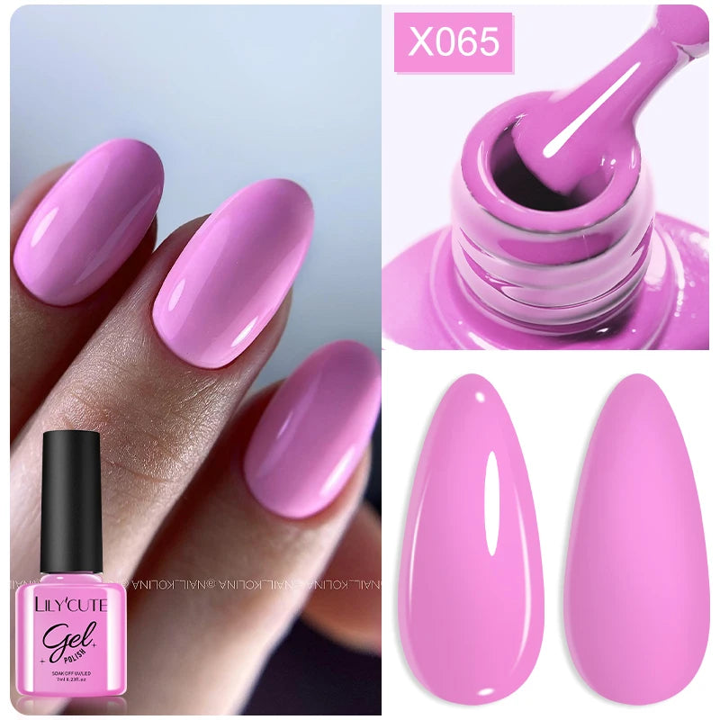 7ml Purple Red Glitter Gel Nail Polish – Soak Off UV Semi-Permanent Varnish for DIY Winter Nail Art