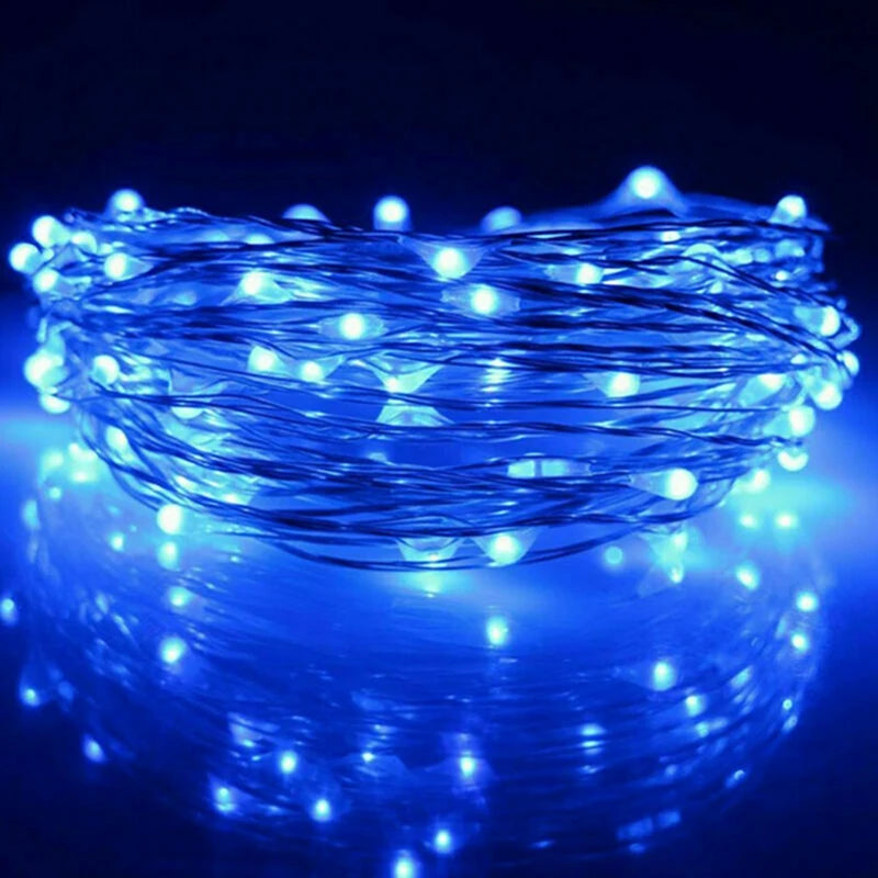 Battery-Powered LED Fairy String Lights – Copper Wire Decorative Lights for Bedroom, Garden, Party, and Wedding