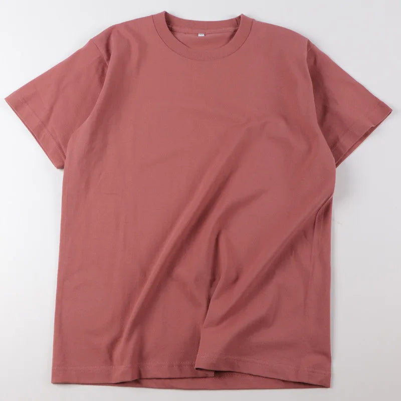 Women's 100% Cotton Loose Fit Short Sleeve T-Shirt – Casual Solid Color Summer Essential Tee