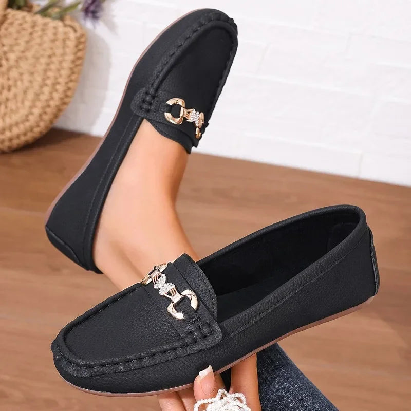 Soft Sole Slip-On Mary Jane Flats – Round Toe Casual Loafers for Women, Spring/Autumn
