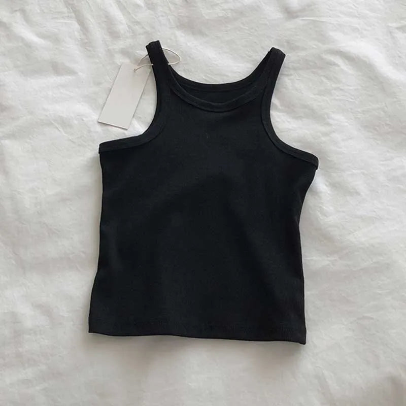 Women's Sexy Cropped Tank Top – High Stretch Cotton Camisole for Summer Sport and Clubwear Outfits