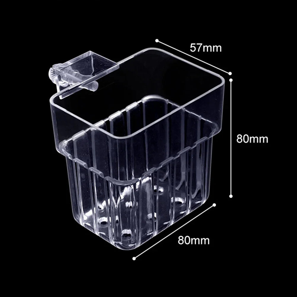 Transparent Hanging Aquarium Plant Basket – Aquatic Plant Holder Cup for Fish Tank Decorations & Accessories