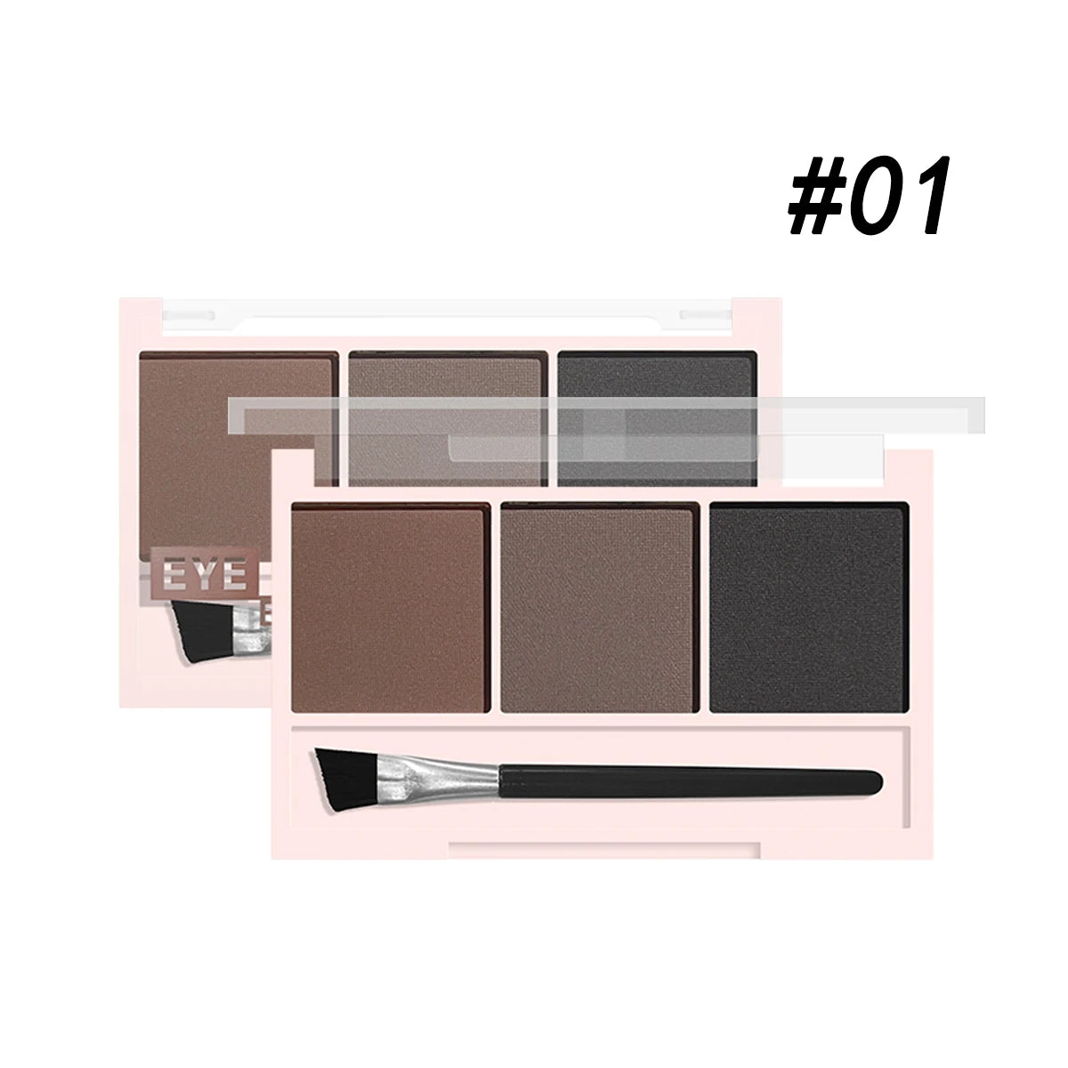 3-Color Brow Powder Set with Brush – Long-Lasting, Natural Definition for Fuller, Sculpted Brows